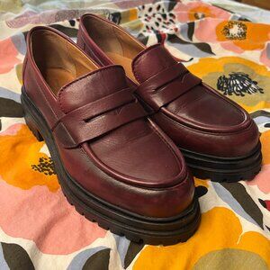 Miz Mooz Legend Penny Loafers in Bordeaux Antique